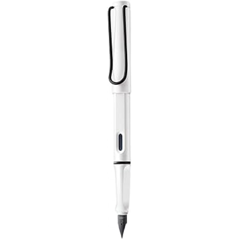 LAMY L19WTB-EF 만년필, 엑스트라 파인 포인트, 사파리, 화이트, 블랙 클립, 겸용, 한정수입 정품