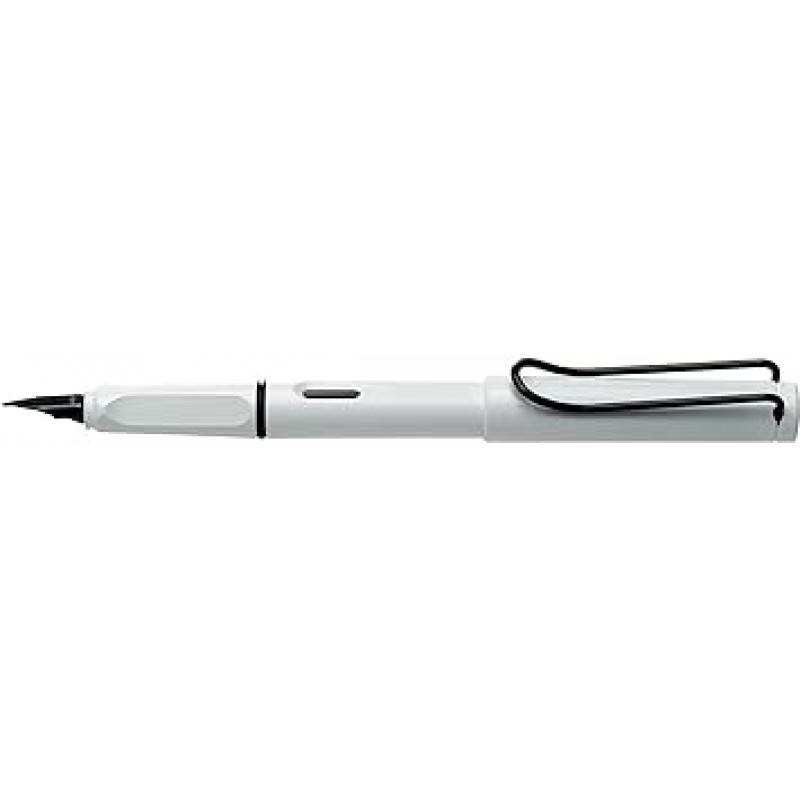 LAMY L19WTB-EF 만년필, 엑스트라 파인 포인트, 사파리, 화이트, 블랙 클립, 겸용, 한정수입 정품