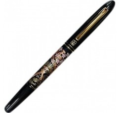 Kuretake ER186-113 Fountain Pen, Kuretake Fountain Brush, Maki-e Monogatari, Sakurazono, Black Shaft
