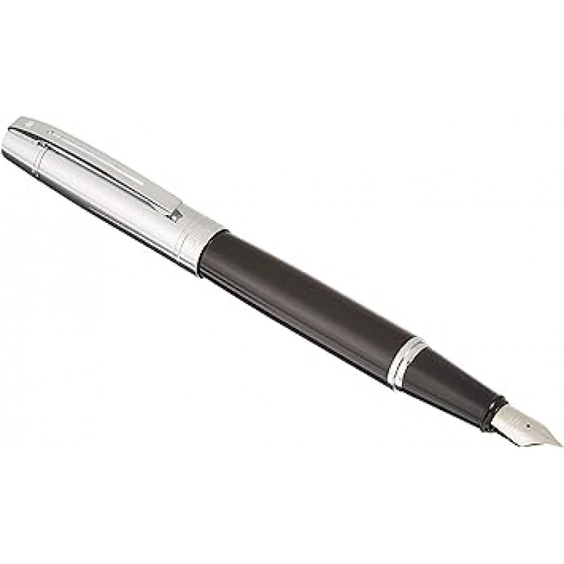 SHEAFFER SGC9314PN-F 300 만년필, F, 파인 포인트, 블랙 & 크롬