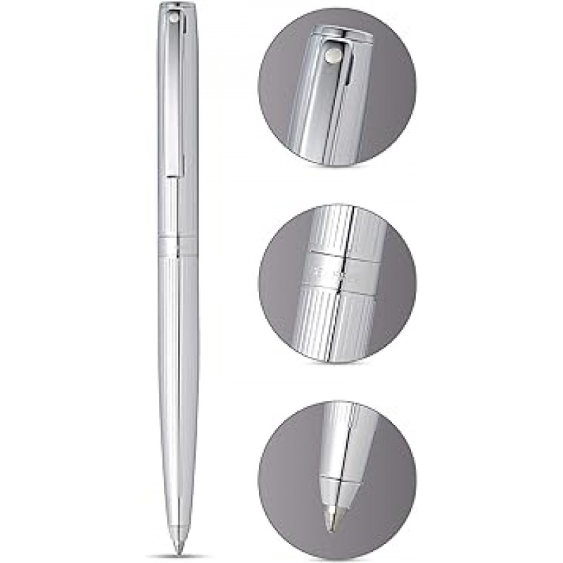 SHEAFFER Sagaris N0948150 만년필, M, 미디엄 포인트, 크롬