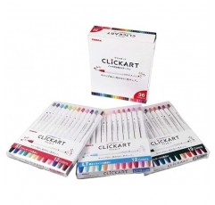 ZEBRA CLICKART WYSS22-36C 수성 펜, 36색 세트