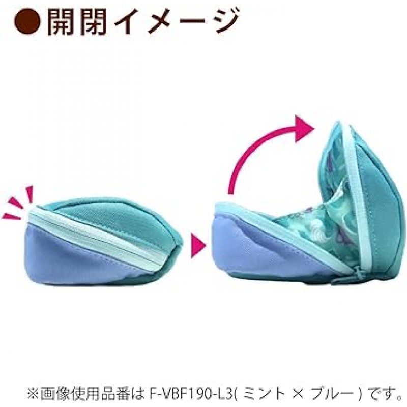 Kokuyo Sherbro F-VBF190-L3 펜 케이스, 필통, 대용량, 한정판, 미스터 도넛 패턴, 민트 x 블루