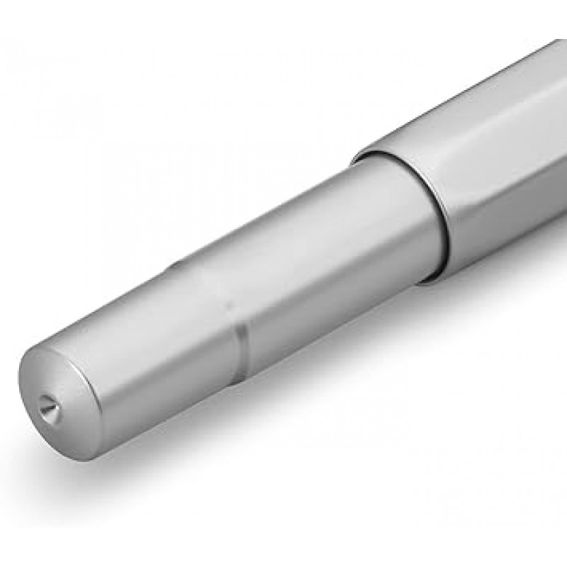 KAWECO ALFP-SV 만년필, M, 미디엄 포인트, 알 스포츠, 실버, 카트리지 타입