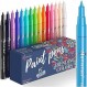 ARTISTRO Paint Pens 페인트 펜 잠금 페인팅 돌 자갈 세라믹 유리 목재 용 아크릴 페인트 마커 15 개 세트 극세 칩 0.7mm