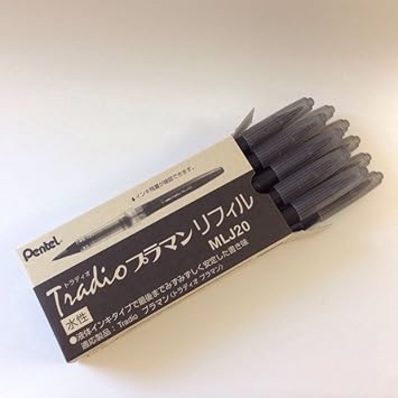 펜텔 MLJ20-A Tradio 플라스틱 카트리지, 블랙, 10개입