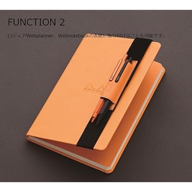 RHODIA cf92phwbk 펜 홀더, 와이드, A6-A5 크기, 미세 샤프트 2개 고정 가능, 블랙