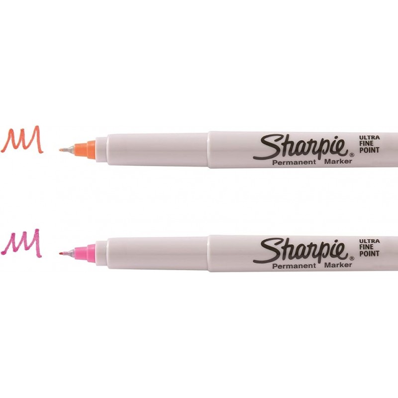Sharpie Color Burst, Set of 24, Extra Fine Permanent Markers, Color Pen Set, Art, Illustration, Coloring Book, Drawing, Sketch, Decoration, School 입구, 준비, 카드, 이름 쓰기, 플라스틱 보드, Sharpie Sign Pen