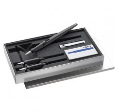 LAMY L11SET 만년필 캘리그래피 세트, 조이 매트 블랙 x 실버 캡, 0.04인치(1.1mm), 0.06인치(1.5mm), 0.07인치(1.9mm)