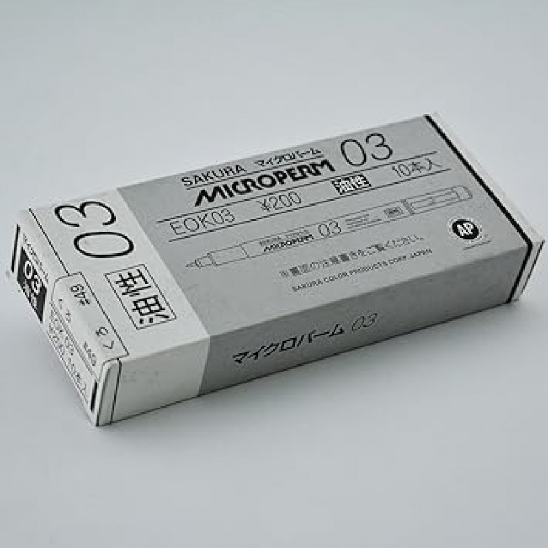 사쿠라 크레파스 영구 펜, Micro Palm 03, EOK03#49-10P, 블랙, 펜 10개