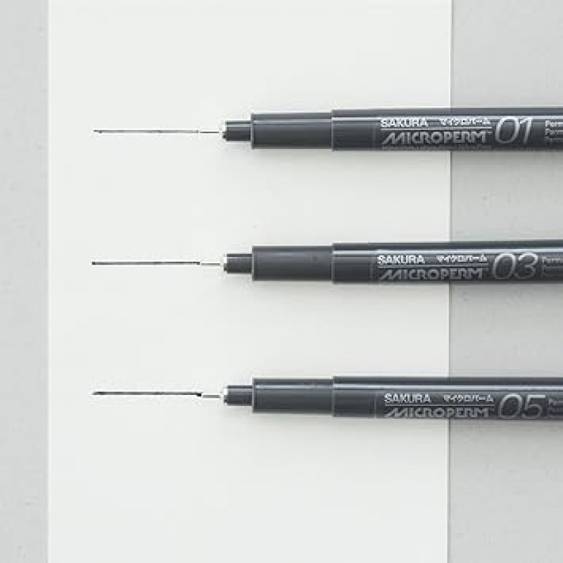 사쿠라 크레파스 영구 펜, Micro Palm 03, EOK03#49-10P, 블랙, 펜 10개