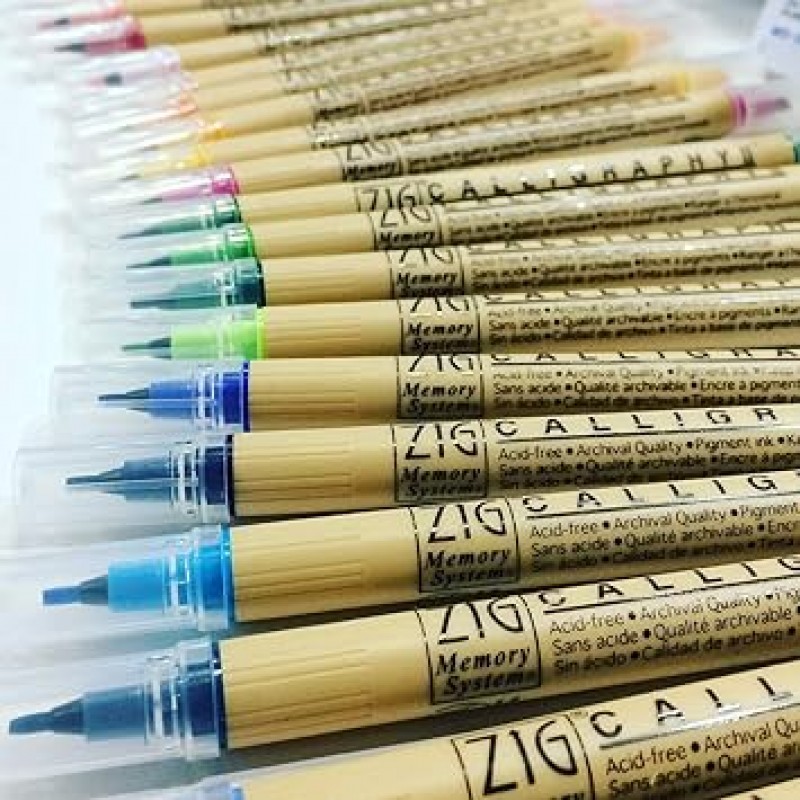 Kuretake MS-3500/24V ZIG MS Calligraphy II 수성 펜, 24색