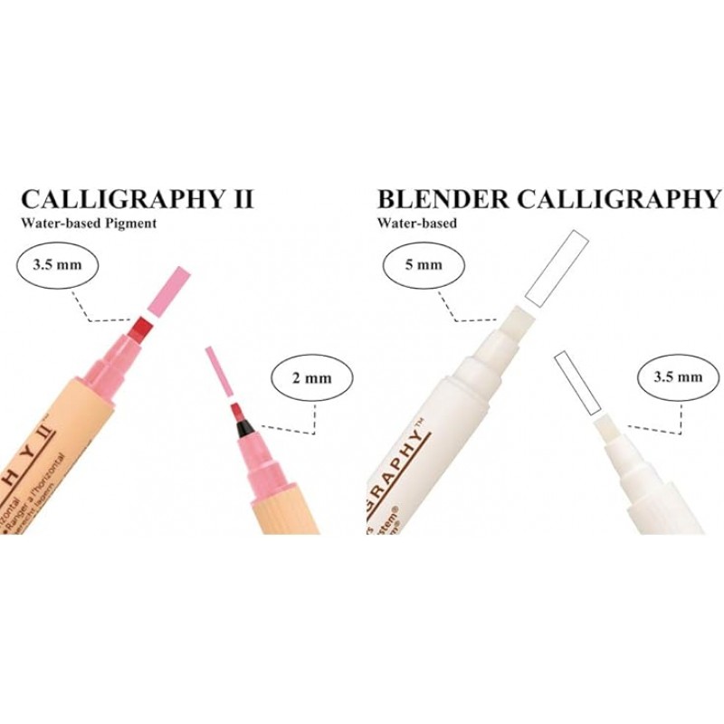 Kuretake MS-3500/24V ZIG MS Calligraphy II 수성 펜, 24색