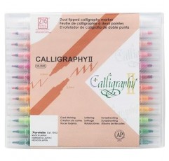 Kuretake MS-3500/24V ZIG MS Calligraphy II 수성 펜, 24색