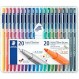 Staedtler Tri-Plus 수성 펜, 컬러 1.0mm 및 0.3mm 40피스 세트, SB40 34개