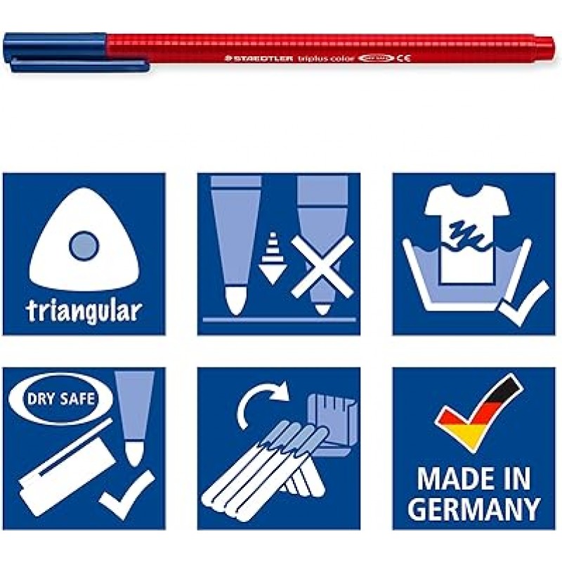 Staedtler 323 SB20 Triplus 수성 펜, 20색 세트