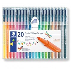 Staedtler 323 SB20 Triplus 수성 펜, 20색 세트