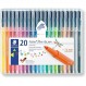 Staedtler 323 SB20 Triplus 수성 펜, 20색 세트