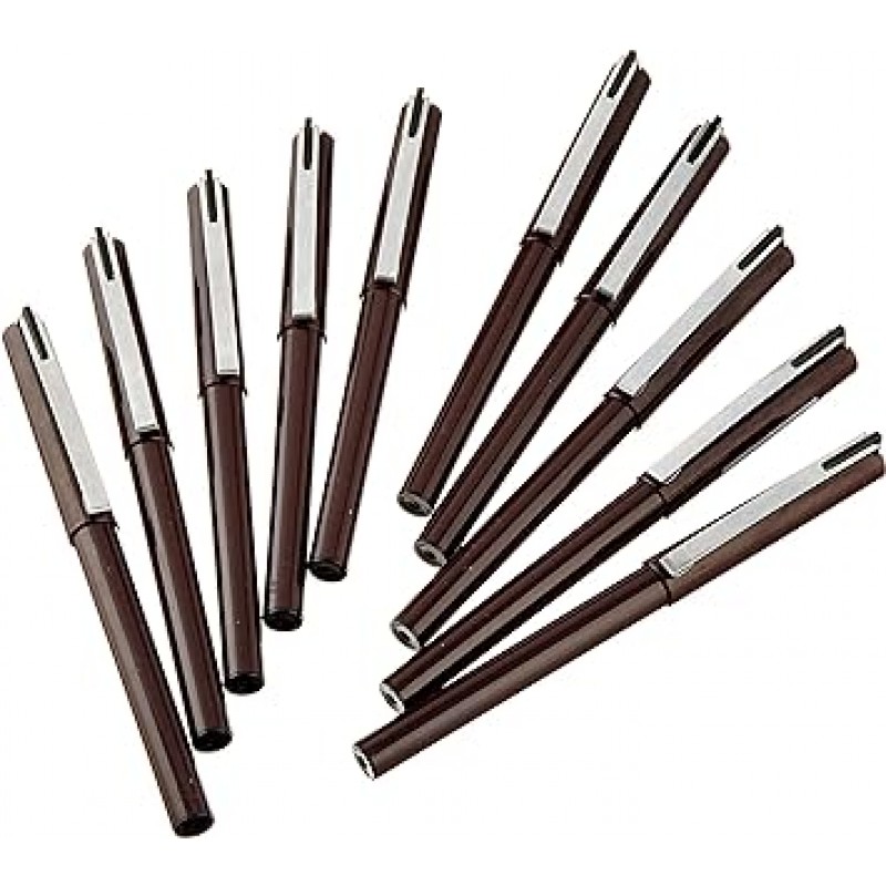 Pentel Plaman JM20-AD 사인펜, 10개 세트, 블랙