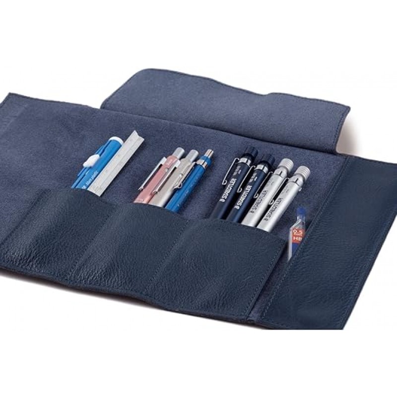 Staedtler 가죽 펜 케이스, nvy