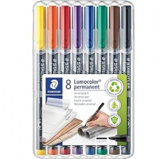 Staedtler 314 WP8 영구 마커, Lumo Color, Bold Write, 8가지 색상