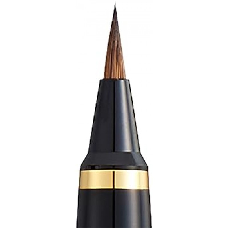 Kuretake DV140-40 브러시 펜, 만년필, Curetake 만년필, 진짜 머리, 가죽 스타일, 블랙 샤프트