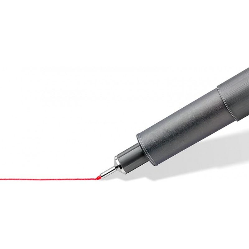 Staedtler 30805-SSB6 수성 펜, 안료 라이너, 선 쓰기 펜, 0.02인치(0.5mm), 6색