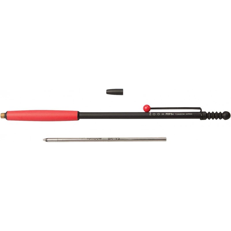 Tombow Pencil ZOOM 707 BC-ZS2 유성 볼펜, 0.7, 블랙/레드