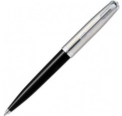 Parker 2123495Z 공식 Parker 51 Ballpoint Pen, Medium Point, Premium Brand, Gift, Black CT, Palladium Finish, 정품 수입품