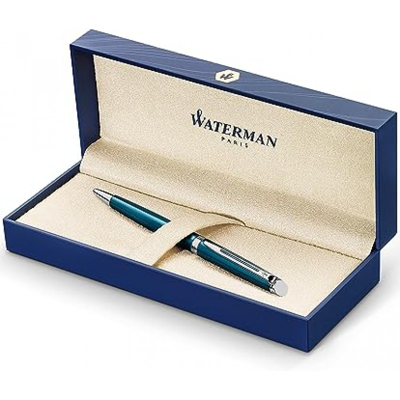 WATERMAN S0947090 유성 볼펜, 메트로폴리탄 에센셜 메탈릭 블루 CT
