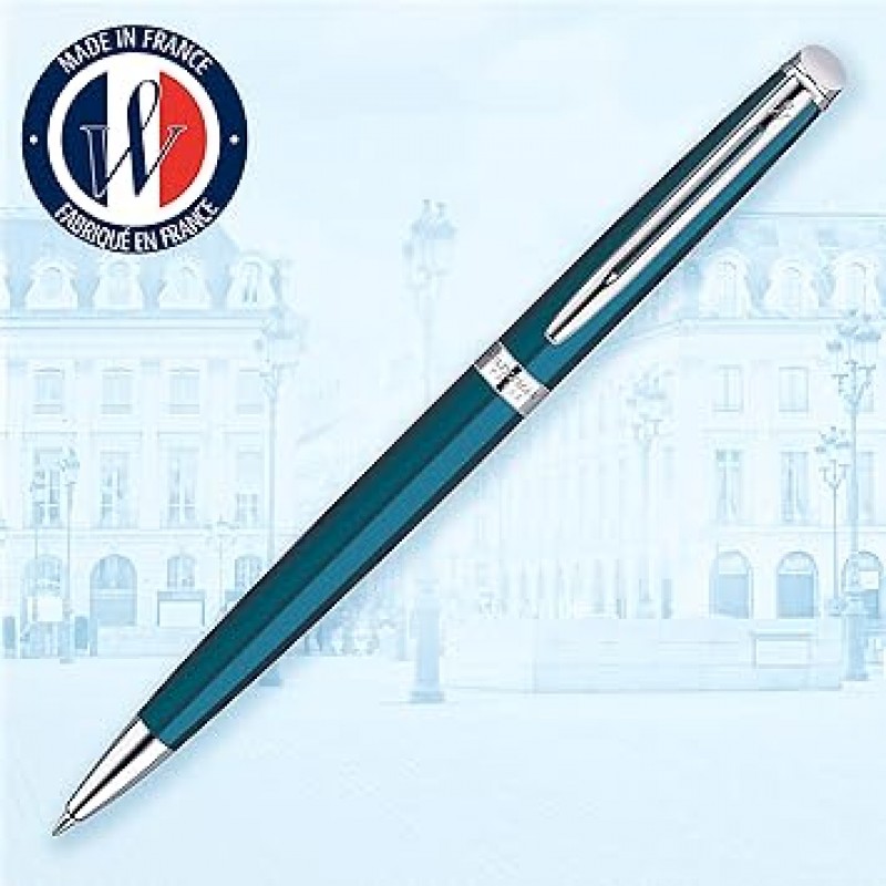 WATERMAN S0947090 유성 볼펜, 메트로폴리탄 에센셜 메탈릭 블루 CT