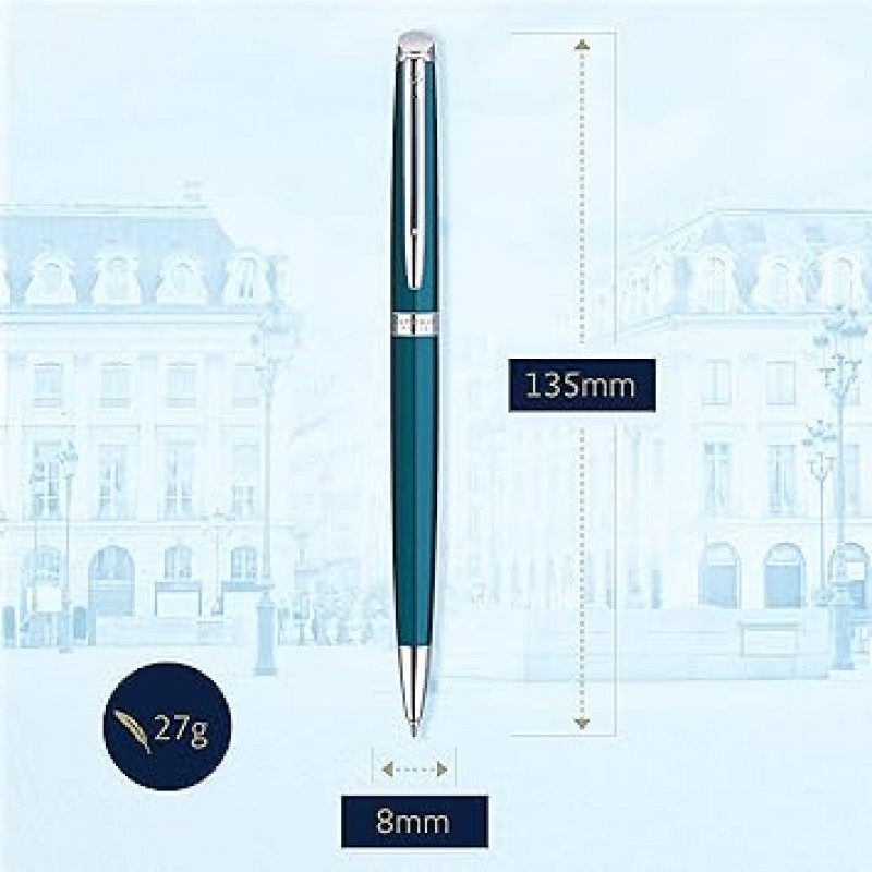 WATERMAN S0947090 유성 볼펜, 메트로폴리탄 에센셜 메탈릭 블루 CT