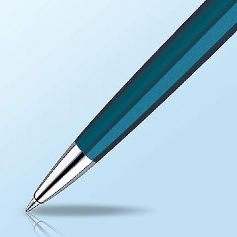 WATERMAN S0947090 유성 볼펜, 메트로폴리탄 에센셜 메탈릭 블루 CT