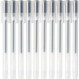 MUJI 44564738 젤 잉크 볼펜, 캡 타입, 10개 세트, 0.01인치(0.38mm), 블랙