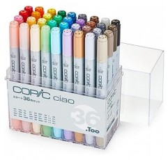 Too Copic Ciao Start 36색 세트, 일본산, 여러 가지 색상의 일러스트레이션 마커, 마커, 마커 펜