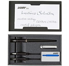 LAMY L11SET 캘리그래피 세트, 조이, 실버 블랙 클립, 0.04, 0.06, 0.07인치(1.1, 1.5, 1.9mm), 정품 수입