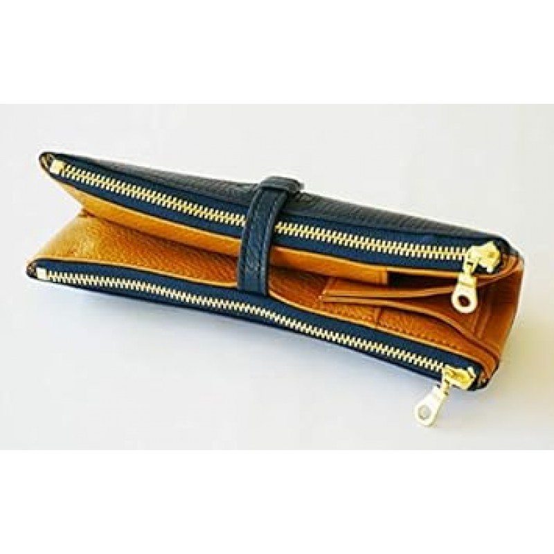 CCOMPANY LIMITED 펜 케이스, Lupo 2 Second, Genuine Leather, Italian Leather, Pencil Case (Sky Blue)