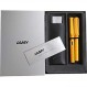 LAMY L21MG-EF-L321MG-gift 2020 한정색 만년필 EF 울트라 파인포인트(겸용) / 롤러볼펜 [망고] 가죽 펜 케이스 선물용 박스 포함
