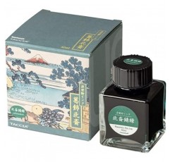 TACCIA TFPI-WD42-3 Fountain Pen Ink, Water-Based Dye, Ukiyo-e Ink, Katsushika Hokusai, Rust Green