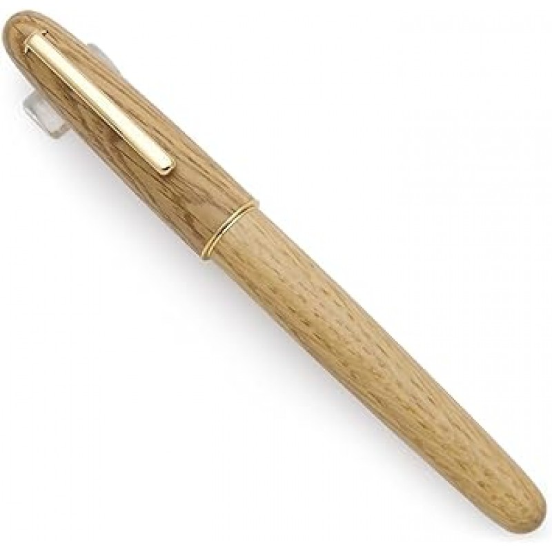 JINHAO 9036 천연 나무 만년필 수제 잉크 펜 (세자 0.5 mm 오크 우드)