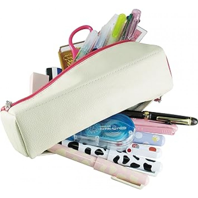 se-ra-Pen Case desukuderi 002 37 – 1502 – 231 핑크/화이트 인조 가죽