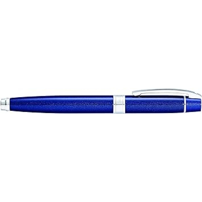 Sheaffer 300 광택 블루 래커 만년필 크롬 도금의 트림과 세자 펜 끝 첨부