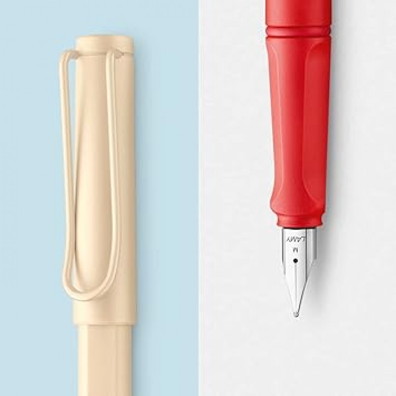 Lamy Safari Cosy 만년필 020 특별판 모던 만년필 딸기 칼라 인간 공학에 근거한 그립과 유행에 좌우되지 않는 디자인 펜촉 사이즈 M 스페셜 모델