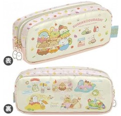 San-X PT10401 Sumikko Gurashi Welcome! Tabemono Okoku Twin Zipper Pen Pouch