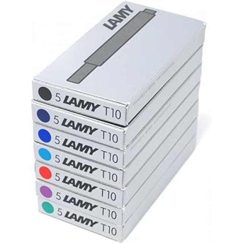 LAMY LT10RD 라미 만년필, EF(Extra Fine Point), 사파리 옐로우, 겸용타입, 컨버터 별매, 정품 수입+LAMY 라미 카트리지 잉크, 레드