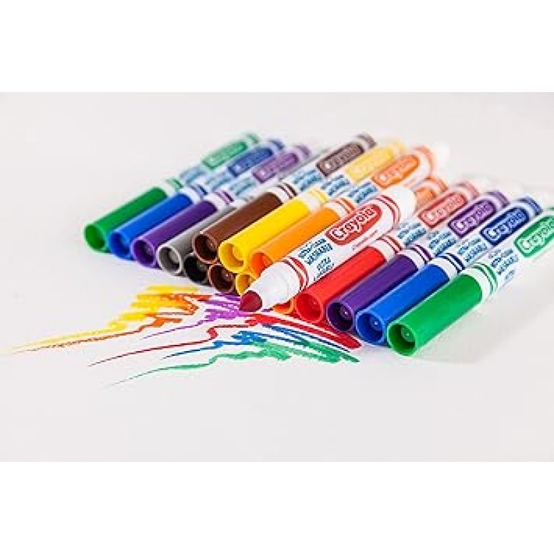 Crayola 587858 물세척 가능한 마커 펜, 40색, 빅