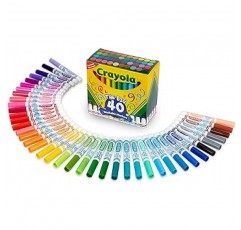 Crayola 587858 물세척 가능한 마커 펜, 40색, 빅