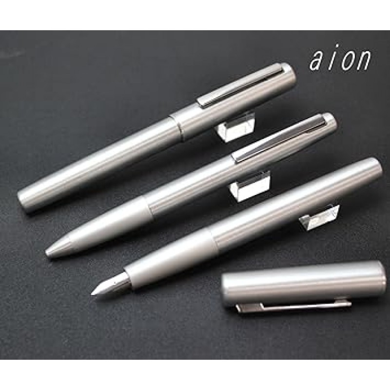 LAMY L77OS-B 만년필, B, 브로드 포인트, 이온, 올리브 실버, 이중 사용