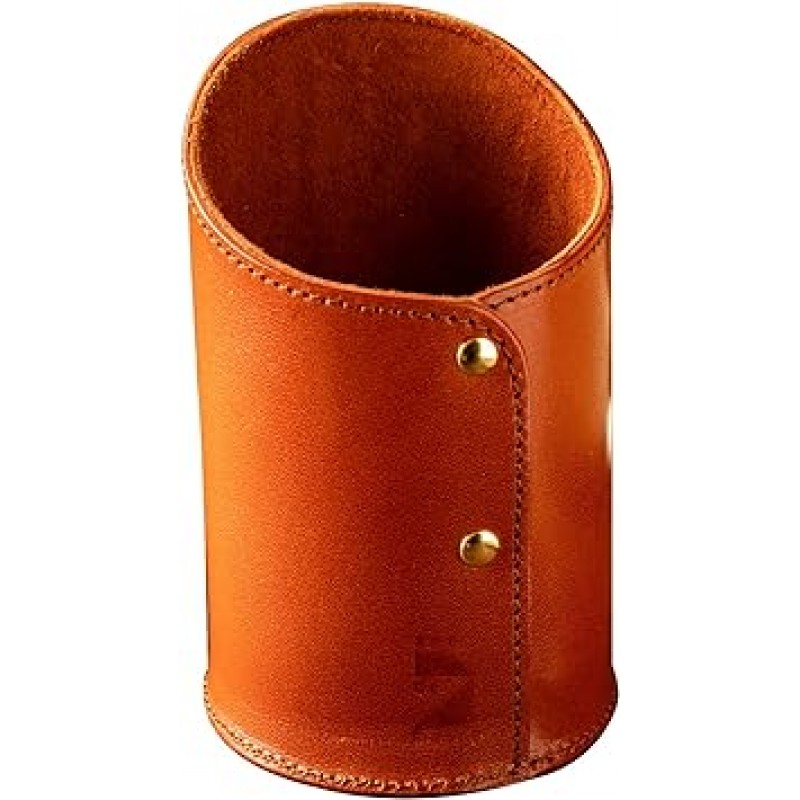 Am de Mas PH-023 Tochigi Leather Cylindrical Genuine Leather Made in Japan, 소품, 펜꽂이, 핸드메이드, Simple, R 브라운