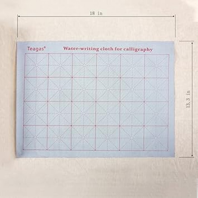 Teagas 재사용 가능한 중국 서예 브러시 물 쓰기 매직 천 중국 서예 브러시 Sumi Teagas로 설정